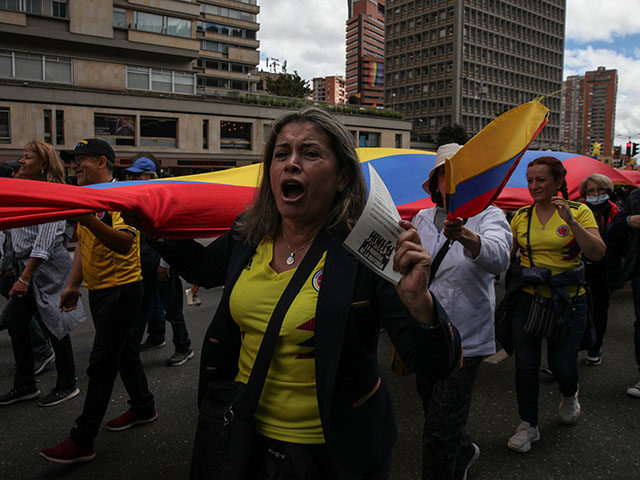 Thousands of Colombians take to the streets to protest economic and social reforms introduced by President Gustavo Petro in Bogota, Colombia on June 20, 2023. The leader from the left-leaning party, who assumed office in the previous year, had the objective of addressing poverty, inequality, and resolving the longstanding armed …