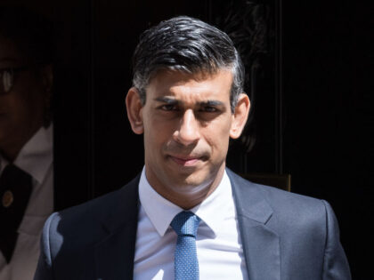 LONDON, UNITED KINGDOM - JUNE 21, 2023: British Prime Minister Rishi Sunak departs 10 Downing Street for the House of Commons to attend the weekly Prime Minister's Questions (PMQs) in London, United Kingdom on June 21, 2023. (Photo credit should read Wiktor Szymanowicz/Future Publishing via Getty Images)