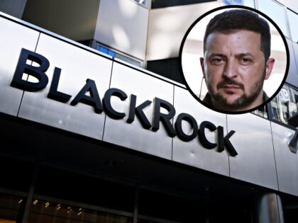 NEW YORK, NEW YORK - NOVEMBER 14: The BlackRock logo is displayed at their headquarters on