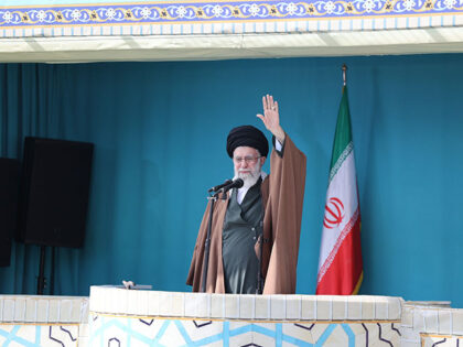 Ali Khamenei Iran supreme leader speaking and praying for Eid Al-Fitr (The religious holid