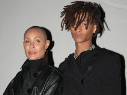 Jada Pinkett Smith and Jaden Smith attend the Louis Vuitton Pre-Fall 2023 Collection Show on the Jamsugyo Bridge at the Hangang River on April 29, 2023 in Seoul, South Korea. (Photo by The Chosunilbo JNS/Imazins via Getty Images)