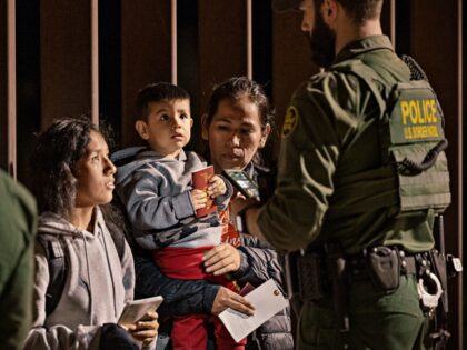 YUMA, ARIZONA - JUNE 06: A view of migrants at the U.S.-Mexico border on June 6, 2023 in Y