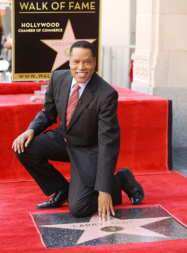 HOLLYWOOD, CA - APRIL 27: Larry Elder attends the ceremony honoring him with a Star on The Hollywood Walk of Fame on April 27, 2015 in Hollywood, California. (Photo by Michael Tran/FilmMagic)