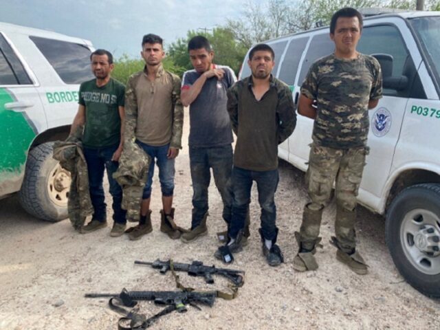 Texas law enforcement find a group of armed migrants believed to be members of the Cartel Del Noreste faction of Los Zetas. (Texas Department of Public Safety)