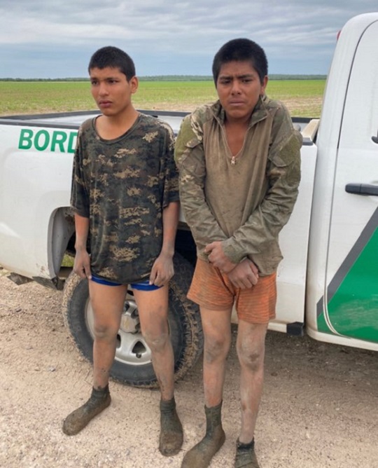 A search of the area where suspected armed cartle members were found led to the discovery of two juveniles. (Texas Department of Public Safety)