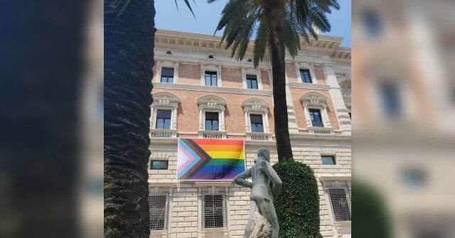 U.S. Embassy to Vatican Flies LGBTQIAAP2S+ Pride Flag in Rome