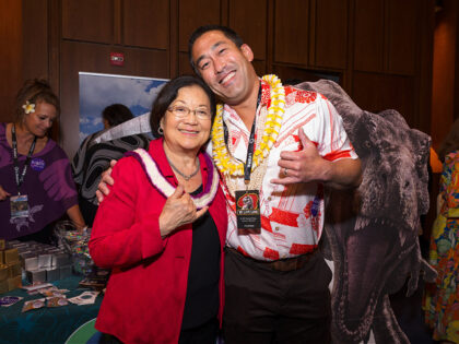 Sen. Mazie Hirono (D-HI) hosted a luau on Capitol Hill instead of attending a hearing sche