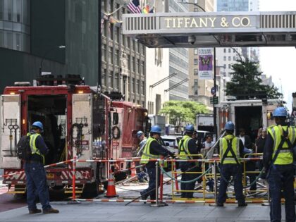 NEW YORK, US - JUNE 29: Firefighters in New York City have tackled a blaze at Tiffany &amp