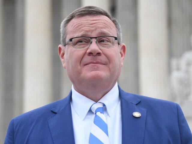 Republican speaker of the North Carolina House of Representatives, Tim Moore, speaks to th
