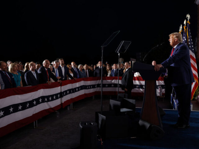 BEDMINSTER, NEW JERSEY - JUNE 13: Former U.S. President Donald Trump speaks at the Trump N