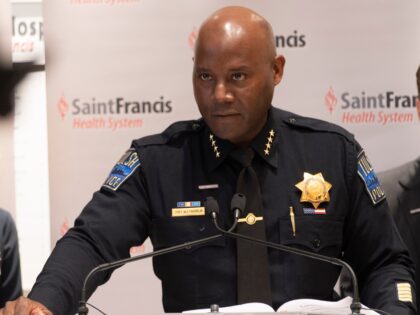 TULSA, OK - June 02: Tulsa Police Chief Wendell Franklin discusses the shooting at Saint F