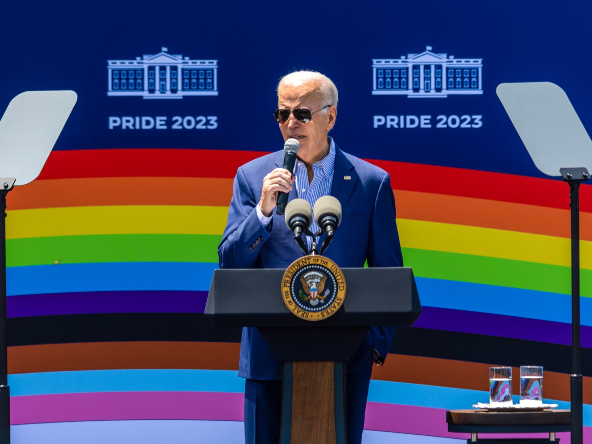 Joe Biden Embraces Transgender Children at White House Pride Month Celebration