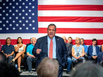 Former New Jersey Governor Chris Christie speaks during a New Hampshire Town Hall at Saint Anselm College in Goffstown, New Hampshire, on June 6, 2023. Christie is expected to announce his run for the presidency. (Photo by Joseph Prezioso / AFP) (Photo by JOSEPH PREZIOSO/AFP via Getty Images)
