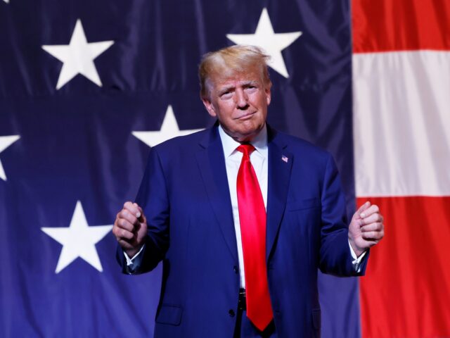 COLUMBUS, GEORGIA - JUNE 10: Former U.S. President Donald Trump arrives to deliver remarks