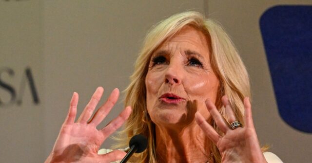 Tut-Tutting Jill Biden Bemused by ‘Shocking’ Republican Support for Trump After Indictment