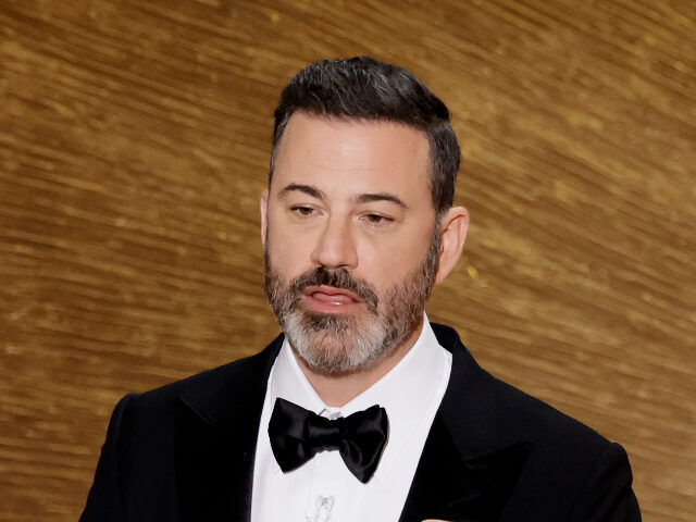 HOLLYWOOD, CALIFORNIA - MARCH 12: Host Jimmy Kimmel speaks onstage during the 95th Annual Academy Awards at Dolby Theatre on March 12, 2023 in Hollywood, California. (Photo by Kevin Winter/Getty Images)