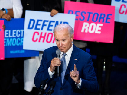 UNITED STATES - OCTOBER 18: President Joe Biden speaks about the importance of electing De