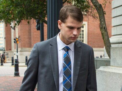 Providence, RI, - 8/21/2019 - Nathan Carman ignores questions from the media upon his arrival at the US District Court for his federal civil trial in Providence, R.I. on Wednesday, Aug. 21. (Nic Antaya for The Boston Globe) Topic: 22Carman