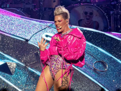 US singer Alecia Beth Moore Hart aka Pink (P!nk) performs on stage at the Paris La Defense Arena, in Nanterre, western Paris, on June 20, 2023. (Photo by Anna KURTH / AFP) (Photo by ANNA KURTH/AFP via Getty Images)