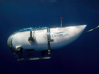 This photo provided by OceanGate Expeditions shows a submersible vessel named Titan used t