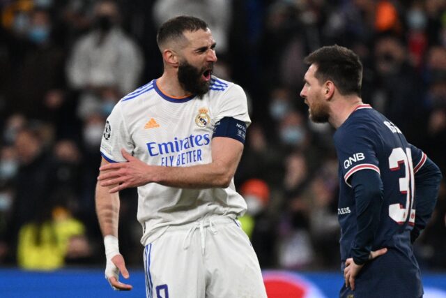 Karim Benzema faced Lionel Messi in the Champions League in March 2022
