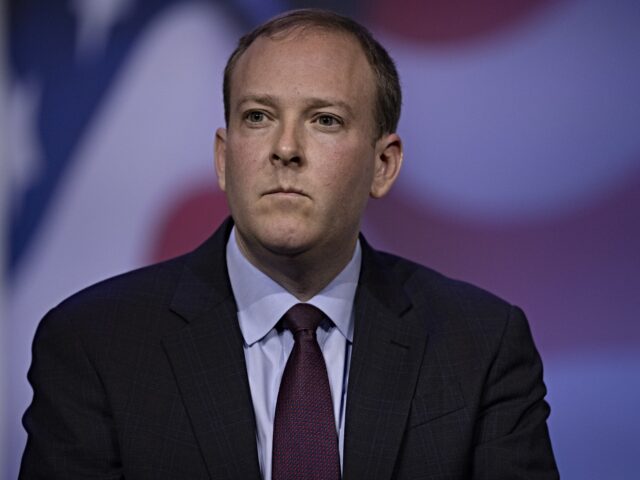 Representative Lee Zeldin, a Republican from New York, listens during the Republican Jewis