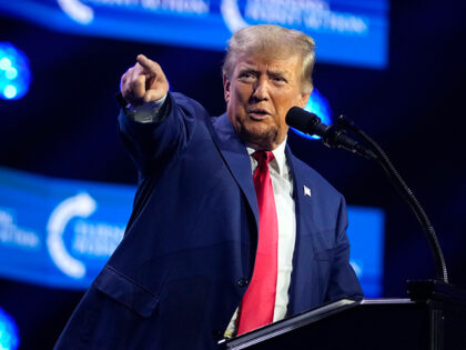 Former President Donald Trump speaks at the Turning Point Action conference, Saturday, Jul