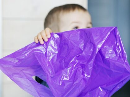Accidental child suffocation - child playing with plastic bag