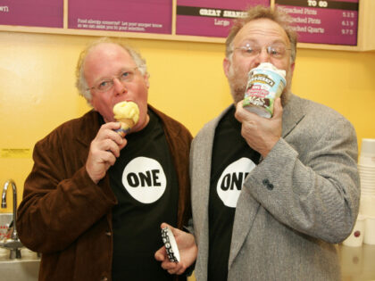 BURBANK, CA - APRIL 07: Ben Cohen and Jerry Greenfield attend the Daughtry & The One Campaign Ben & Jerry's Global Poverty Event on April 7, 2008 in Burbank, California. (Photo by Jason LaVeris/FilmMagic)