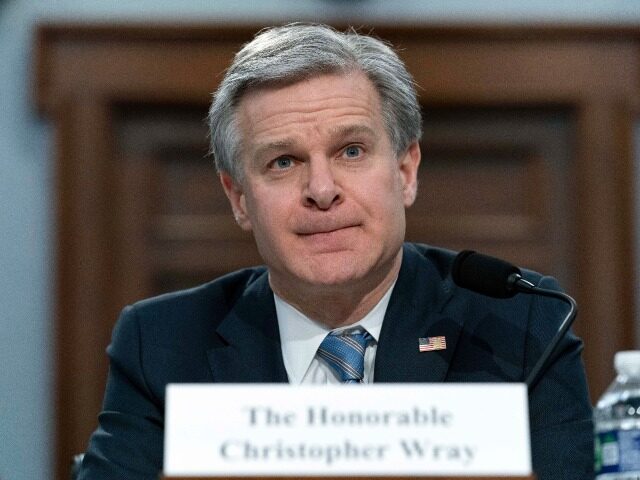 FBI Director Christopher Wray testifies before the House Appropriations subcommittee Commerce, Justice, Science, and Related Agencies budget hearing for Fiscal Year 2024, on Capitol Hill in Washington, Thursday, April 27, 2023. (AP Photo/Jose Luis Magana)