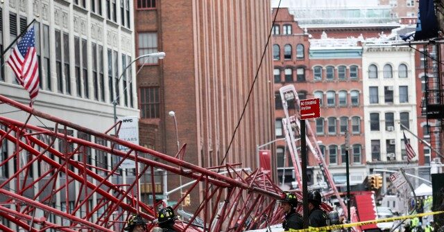 WATCH: Manhattan Crane Collapses in Fire, Injuring Six