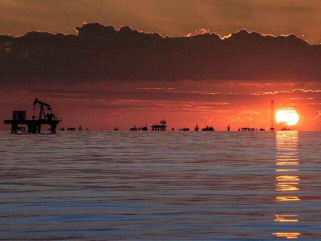Defunct oil rigs on Lake Maracaibo in Maracaibo, Venezuela, on Thursday, Dec. 2, 2021. Shr
