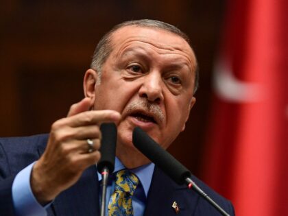ANKARA, TURKEY - OCTOBER 23: President Recep Tayyip Erdogan speaks about the murder of Saudi journalist Jamal Khashoggi during his weekly parliamentary address on October 23, 2018 in Ankara, Turkey. Erdogan said Khashoggi was the victim of a "brutal" and "planned" murder and called for the extradition of 18 suspects …