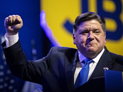 Illinois Gov. J.B. Pritzker speaks during his primary election watch party and general ele