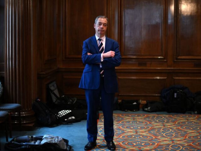 Anti-Brexit campaigner Nigel Farage, and former leader of the Reform UK political party, l