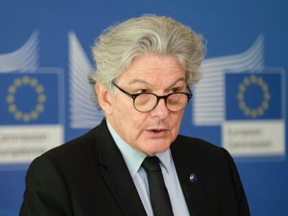 BRUSSELS, BELGIUM - JUNE 15: European Commissioner for Internal Market Thierry Breton is talking to media in the Berlaymont, the EU Commission headquarter on June 15, 2023 in Brussels, Belgium. Today, EU Member States, with the support of the European Commission and ENISA, the EU Agency for Cybersecurity, published a …