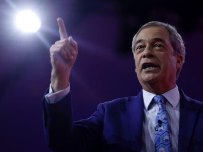 NATIONAL HARBOR, MARYLAND - MARCH 03: Nigel Farage, former Brexit Party leader, speaks dur