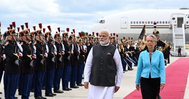 India's Modi Arrives in France for Two Day Visit