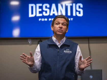 Ron DeSantis, governor of Florida, speaks during a campaign event at Olde Boston's Restaurant & Pub in Fort Dodge, Iowa, US, on Friday, July 14, 2023. The Federal Election Commission report due Saturday for the second quarter of 2023 will give indications how effectively DeSantis is reaching average people who …