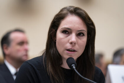 Emma-Jo Morris, journalist at Breitbart News, speaks during a House Judiciary Subcommittee