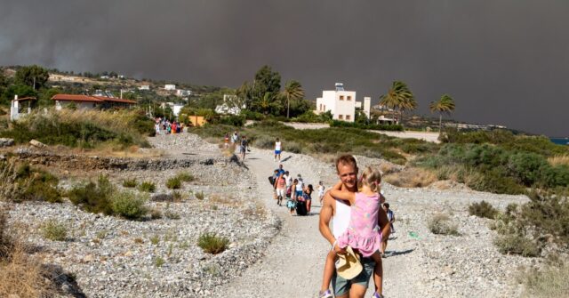 19,000 Evacuated from Greek Island of Rhodes as Wildfires Continue