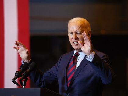 U.S. President Joe Biden speaks on renewable energy at the Philly Shipyard on July 20, 202