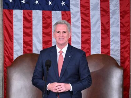 US House Speaker Kevin McCarthy awaits the arrival of India's Prime Minister Narendra