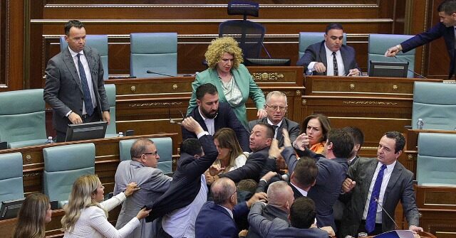Brawl Erupts in Kosovo Parliament After Lawmaker Throws Water on PM