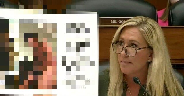 Watch: MTG Shows Stills from Hunter's Alleged Porn at Hearing