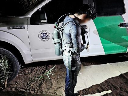 Yuma Sector Border Patrol agents arrested a Mexican national after he used scuba gear to c