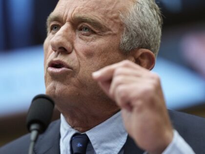 Robert F. Kennedy, Jr., testifies before a House Judiciary Select Subcommittee on the Weaponization of the Federal Government hearing on Capitol Hill in Washington, Thursday, July 20, 2023. (Patrick Semansky/AP)
