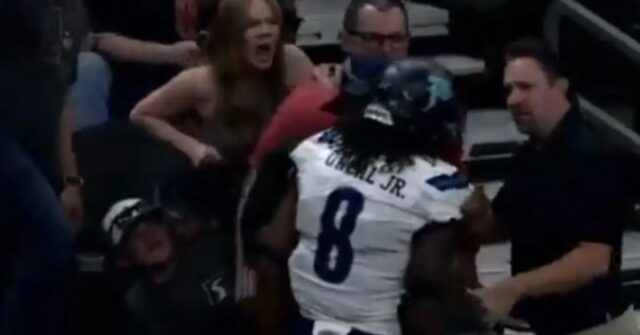 WATCH: Scary Scene Develops After Indoor Football League Brawl Spills Into Stands as Player Confronts Fan