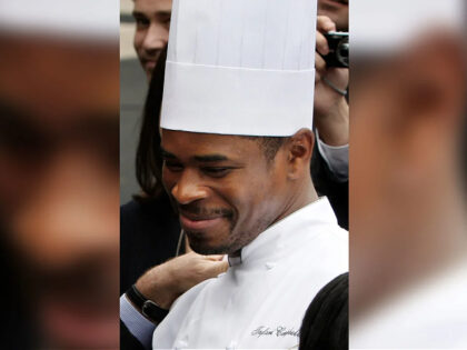FILE - White House Chef Tafari Campbell smiles Nov. 6, 2008, on the South Lawn of the Whit