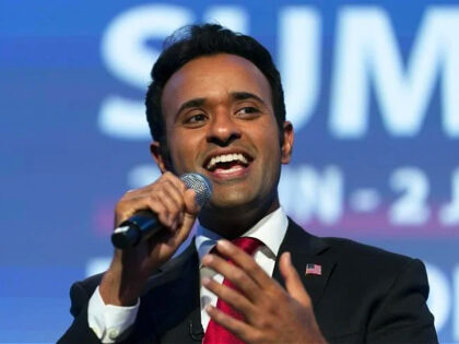 Republican presidential candidate and businessman Vivek Ramaswamy speaks at the Moms for Liberty meeting in Philadelphia, Saturday, July 1, 2023. (AP Photo/Matt Rourke)